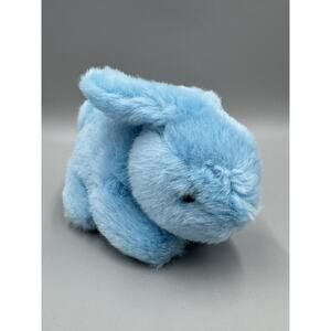 Vintage 1998 Small Blue Bunny Rabbit Plush 6” Stuffed Animal RBI